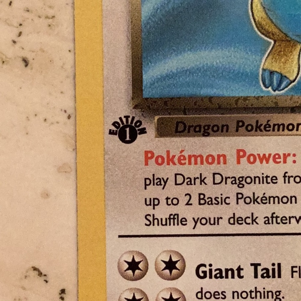 Dark Dragonite 1st Edition 2000 Pokemon Card 22/82 Non Holo Team Rocket Rare #22 - Picture 4 of 7
